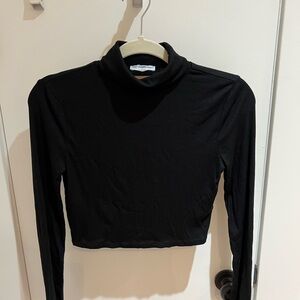 Aritzia Black Long Sleeve Turtleneck Top